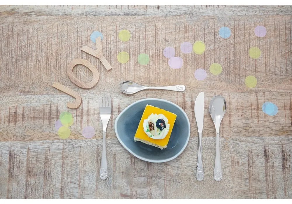 Posate per bambini in acciaio inox argento 4 pezzi Forest Animals - Zilverstad