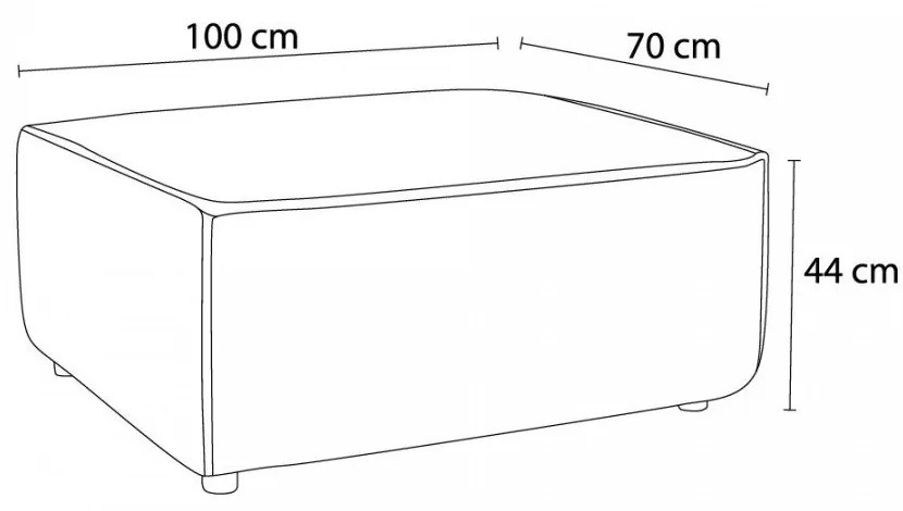 Poggiapiedi grigio tortora con rivestimento in velluto a coste Nihad – Bobochic Paris
