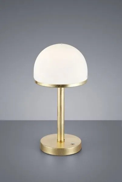 Lampada da tavolo led diffusore mezza sfera 4 intensità di luce oro...