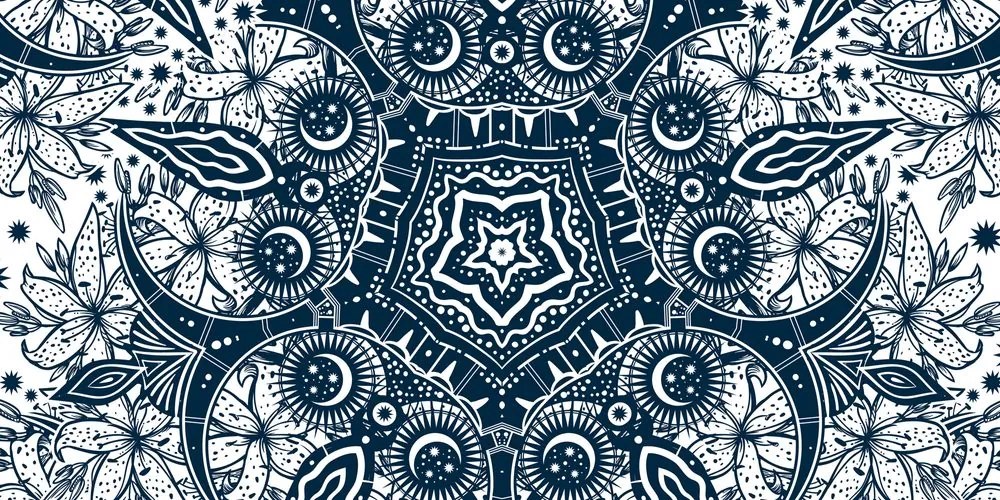 Stampa su tela – Ornamento del giglio selvatico
