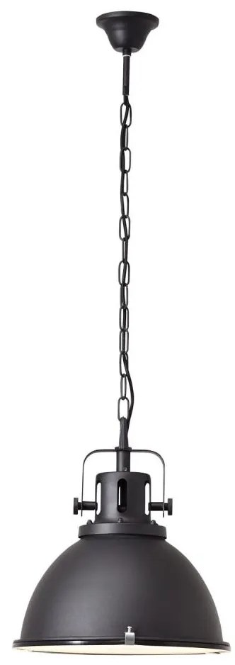 Brilliant - Lampadario a catena JESPER GLAS 1xE27/60W/230V nero