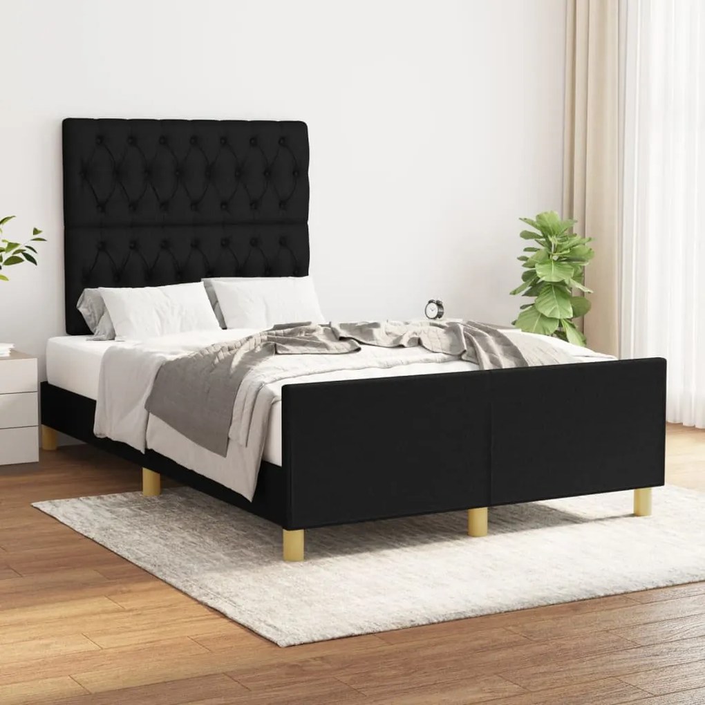 Giroletto Senza Materasso Nero 120x200 Cm Tessuto /