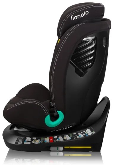 Lionelo-Seggiolino auto girevole con base BASTIAAN ONE i-Size 40-150 cm Nero Carbonio