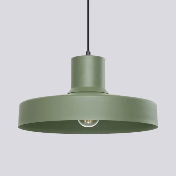 Sollux SL.1705 - Lampadario a sospensione con filo BILO 1xE27/15W/230V diametro 35 cm verde
