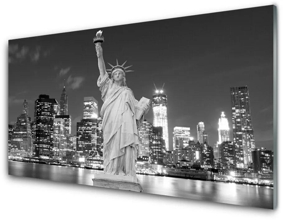 Quadro in vetro acrilico Statua della Libertà New York 100x50 cm