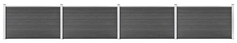 Set Pannelli Di Recinzione İn Wpc 699x105 Cm Nero /