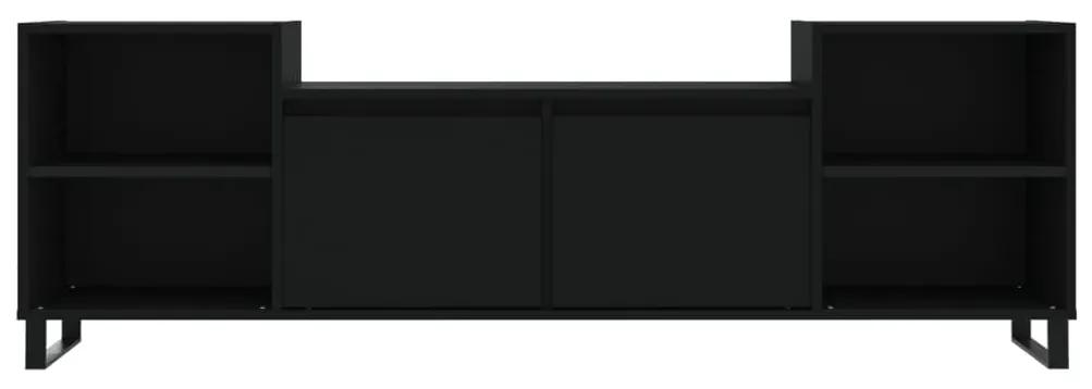 Mobile Porta TV Nero 160x35x55 cm in Legno Multistrato