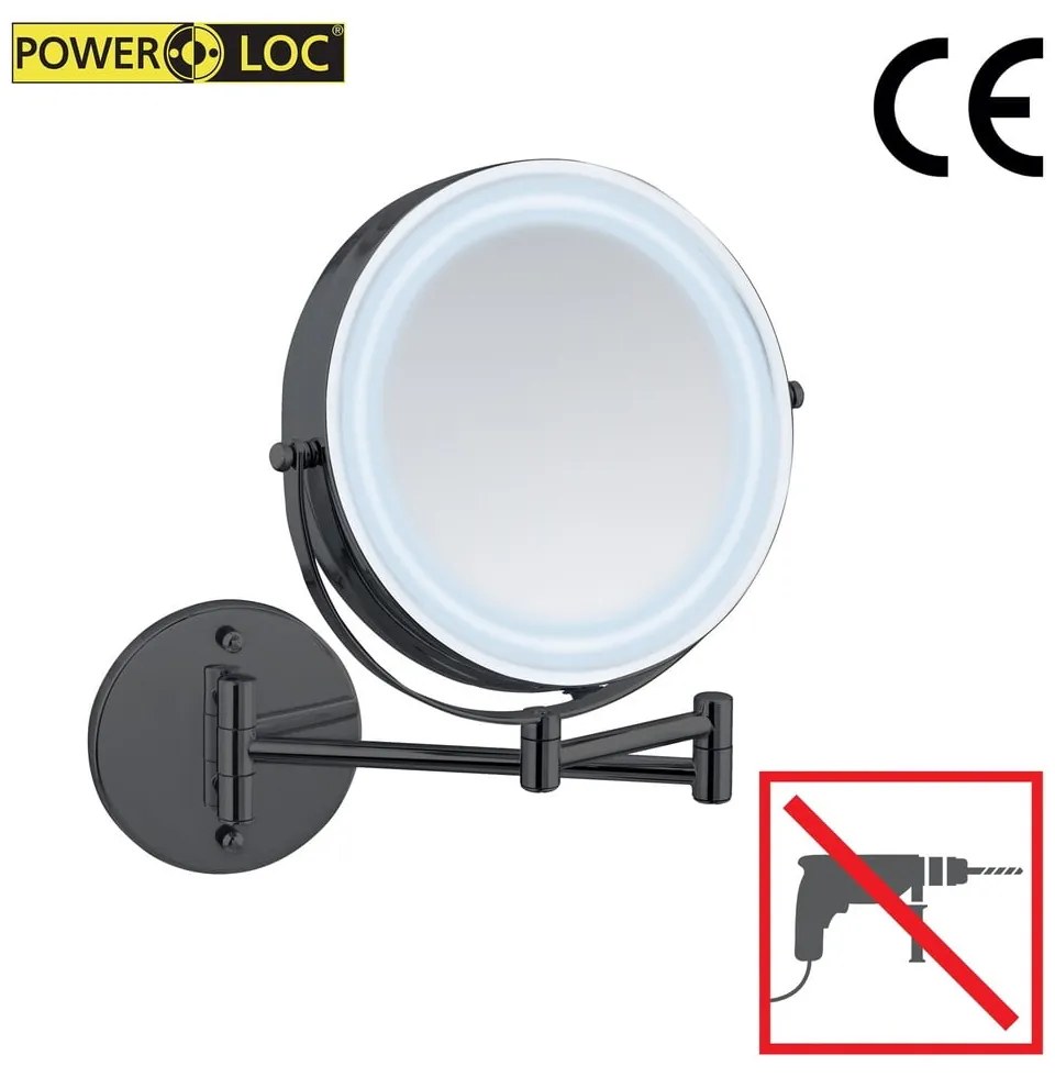 Specchio per make-up con illuminazione/con ingrandimento (con ingrandimento 5x) ø 25,5 cm Lumi – Wenko