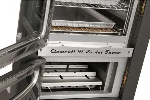 Forno A Legna Da Esterno 40x50 Cm Cottura Indiretta Smile Nero Clementi