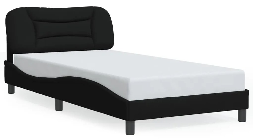 Giroletto Con Led Senza Materasso Nero 100x200 Cm İn Tessuto /