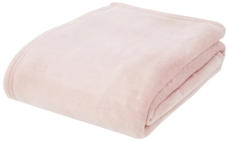 Coperta rosa chiaro in micropile 130x170 cm Raschel Velvet – Catherine Lansfield