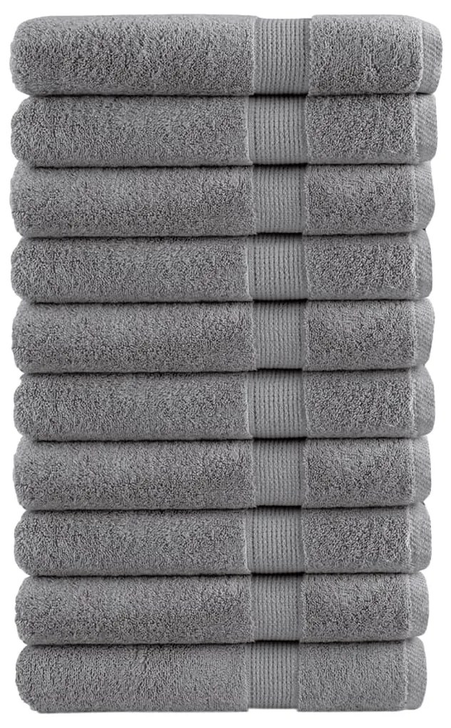 Asciugamani Premium Solund 10 Pz Grigi 100x200cm 600gsm /