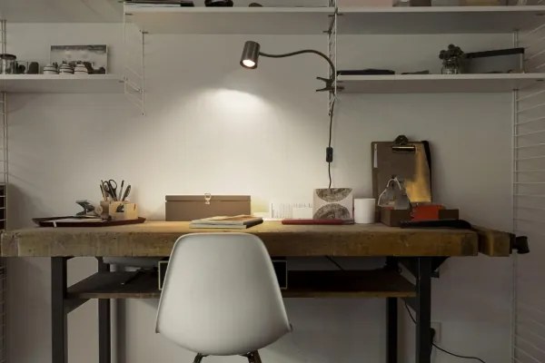 Osram - Lampada da scrivania con clip DESK LINE 1xGU10/9W/230V nera