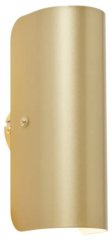 Lampada da parete moderna oro 2 luci - Gotthard