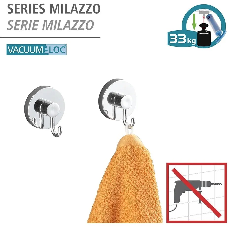 Set di accessori da bagno autoportanti grigio Milazzo - Wenko