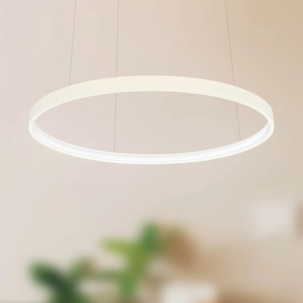 Lampadario Circolare a Sospensione Ø120cm - Bianco