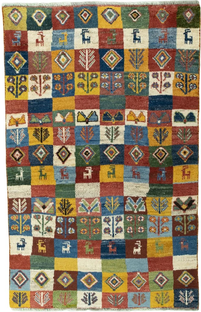 Gabbeh Tappeto 100 x 160 (Iran) Annodato A Mano