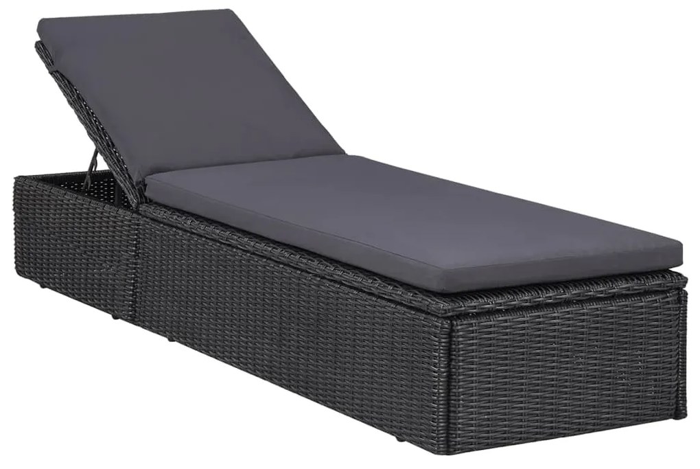 Set da Pranzo da Giardino 11 pz in Polyrattan Nero