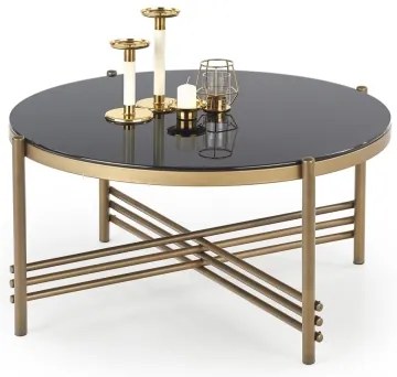 Tavolino ISMENA 41x80 cm oro/nero