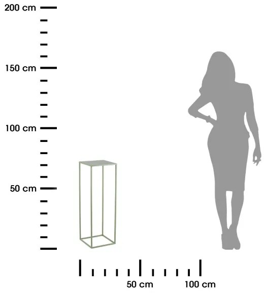 Portafiori 70x24 cm verde scuro