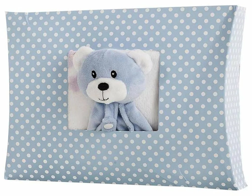 Coperta per Neonato 90 x 75 cm Azzurro Rosa DouDou