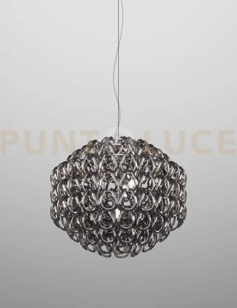 Giogali sospensione 65 cristallo nickel nero e cromo lucido 4 luci ...