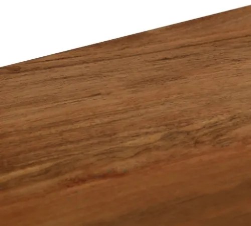 Panca da Pranzo Legno Massello d'Acacia e Acciaio 160x40x45 cm