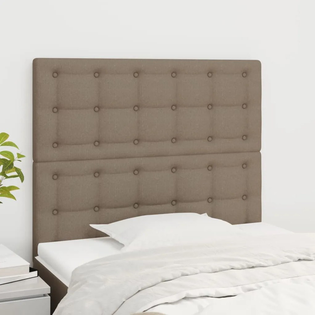 Testiera 2 Pz Tortora 100x5x78/88 Cm İn Tessuto /
