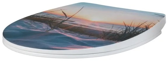 WENKO 24081800-Sedile per WC BALTIC 38,8x45 cm multicolore/bianco