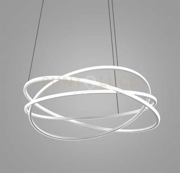 Atia s/g - lampadario a sospensione bianco a led d.100cm 3000k 9500...