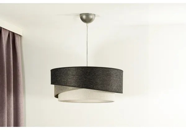 Duolla - Lampadario a sospensione con filo KOBO 1xE27/15W/230V diametro 45 cm antracite/grigio/bianco