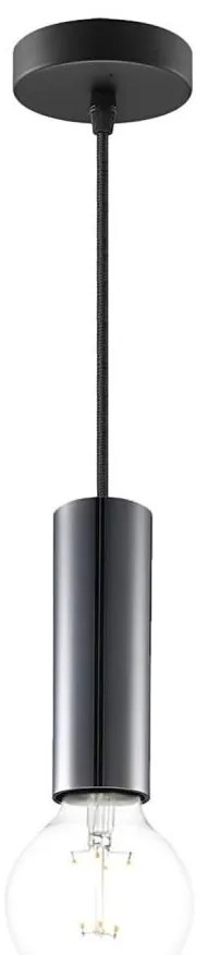 Lampadario a sospensione con filo SAGA 1xE27/40W/230V nero