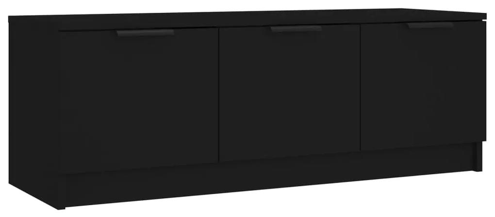 Mobile Porta TV Nero 102x35x36,5 cm in Legno Multistrato