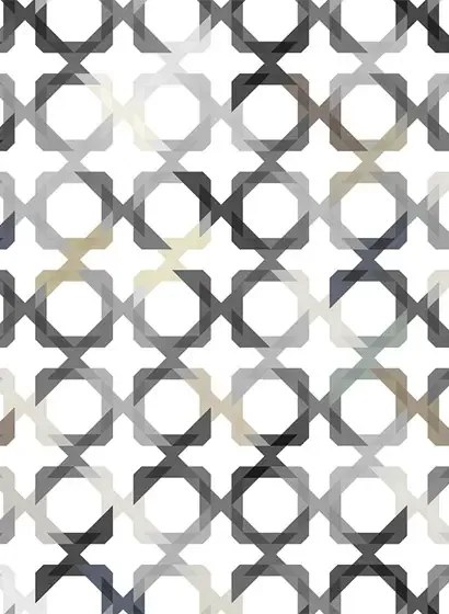 Rebel Walls Carta da parati panoramica Patchwork Play - Grey