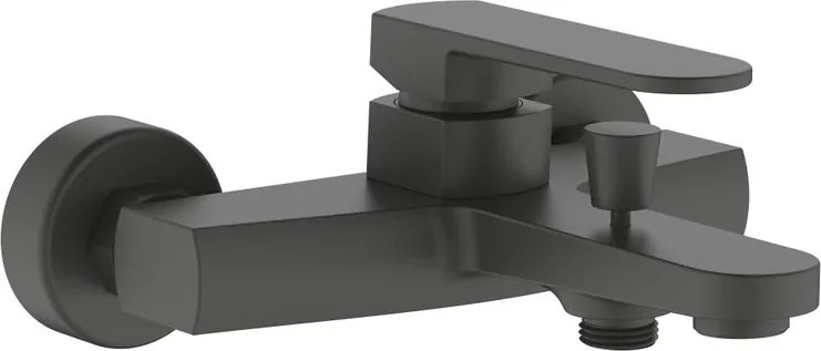 Rubinetto per vasca getto laminare cristallino Zefir per muro grigio verniciato a polvere AQUASANIT