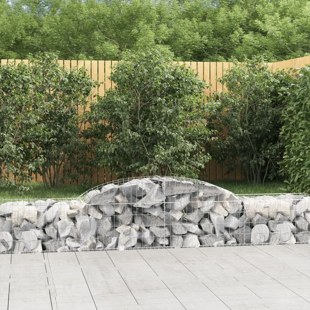 Cesto Gabbione Ad Arco 300x50x40/60 Cm Ferro Zincato /