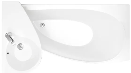 Ravak XJ1P1100000 - Lavabo sospeso AVOCADO 85x45 cm in marmo colato/bianco