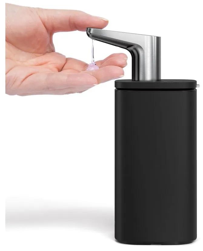 Dispenser di sapone in acciaio nero opaco 295 ml - simplehuman