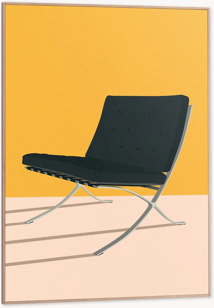 Stampa digitale incorniciata Barcelona Chair