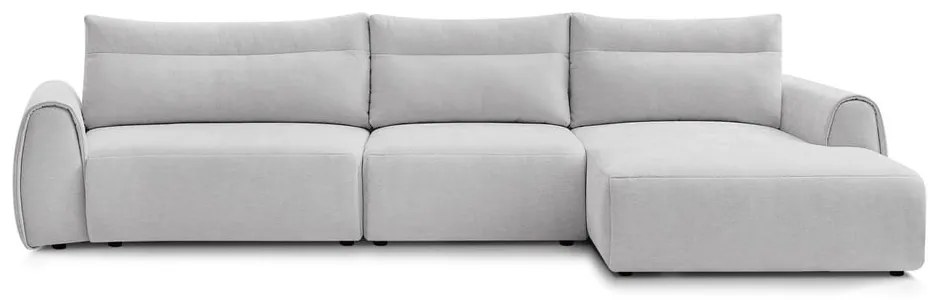 Divano angolare in grigio chiaro Aden – Bobochic Paris