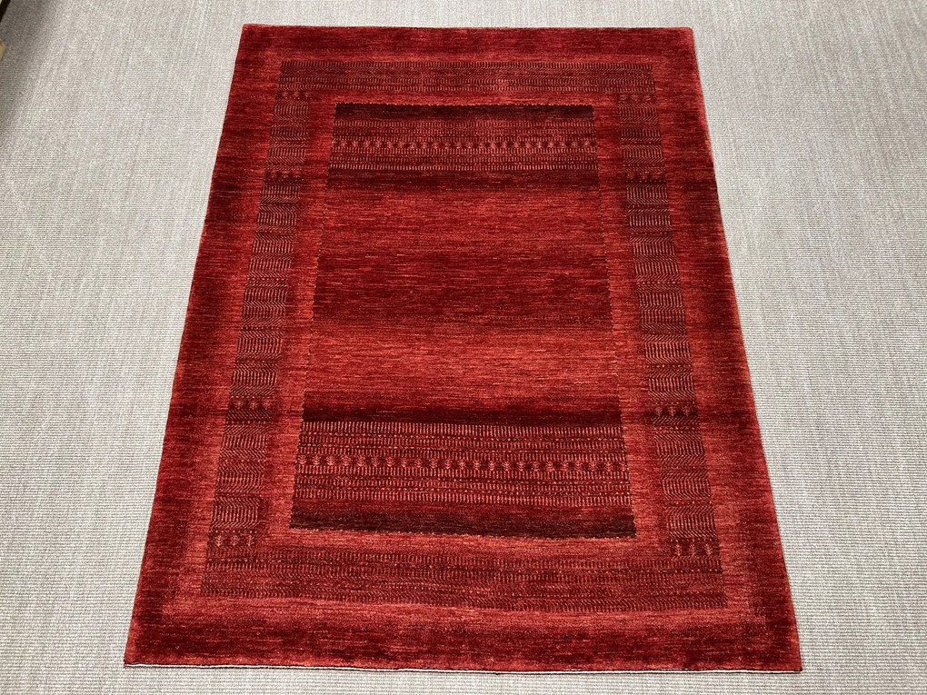 Loribaft Tappeto 160x210 Rosso (Iran) Annodato A Mano