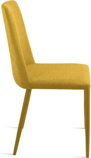 Sedia imbottita in tessuto Giallo ETTORE 2 sedie