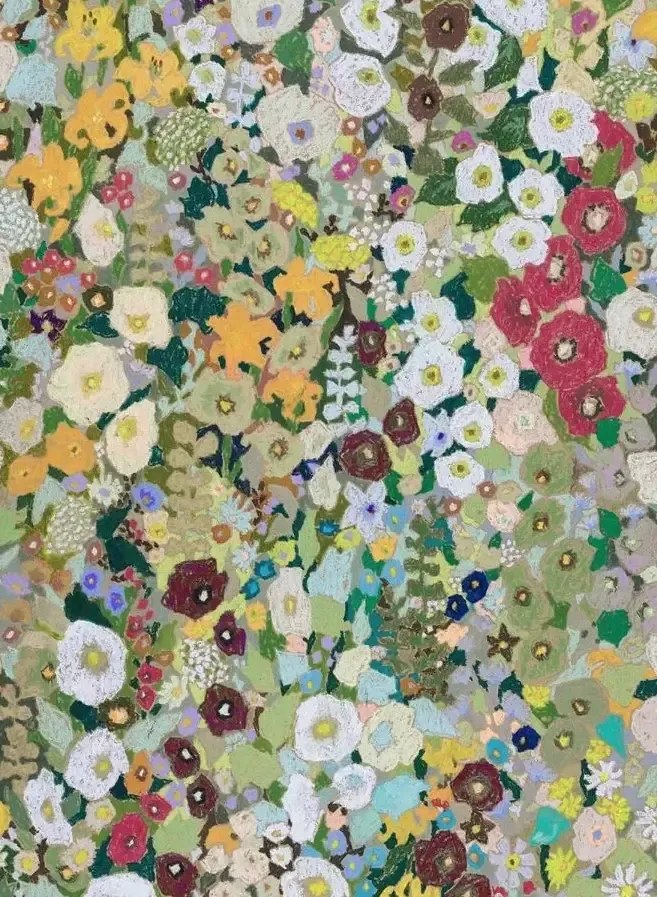 House of Hackney Wandbild Hollyhocks - Summer