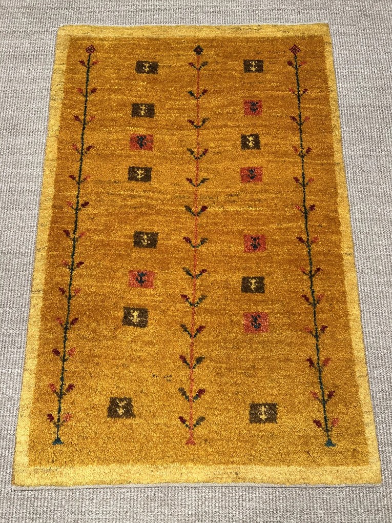 Gabbeh Tappeto persiano 80 x 120 Giallo (Iran) Annodato A Mano