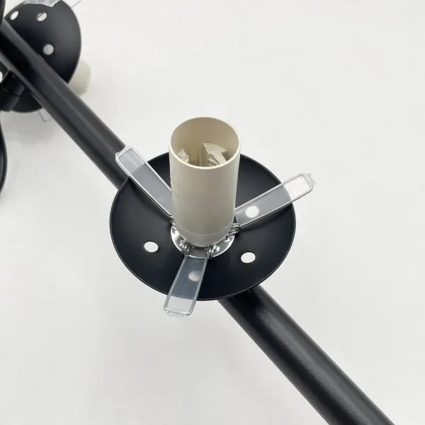 Brilagi - Lampadario sospeso MALONY 6xE14/20W/230V nero