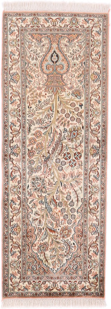 Cashmere Silk Tappeto orientale 50 x 130 (Indian) Annodato A Mano