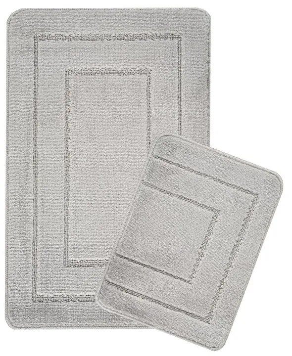 Set di tappetini per il bagno grigio chiaro 2 pz 50x80 cm Cerceve – Foutastic