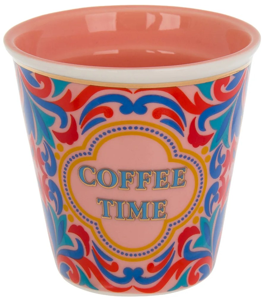 Bicchierino caffè porcellana Royal Garden rosa