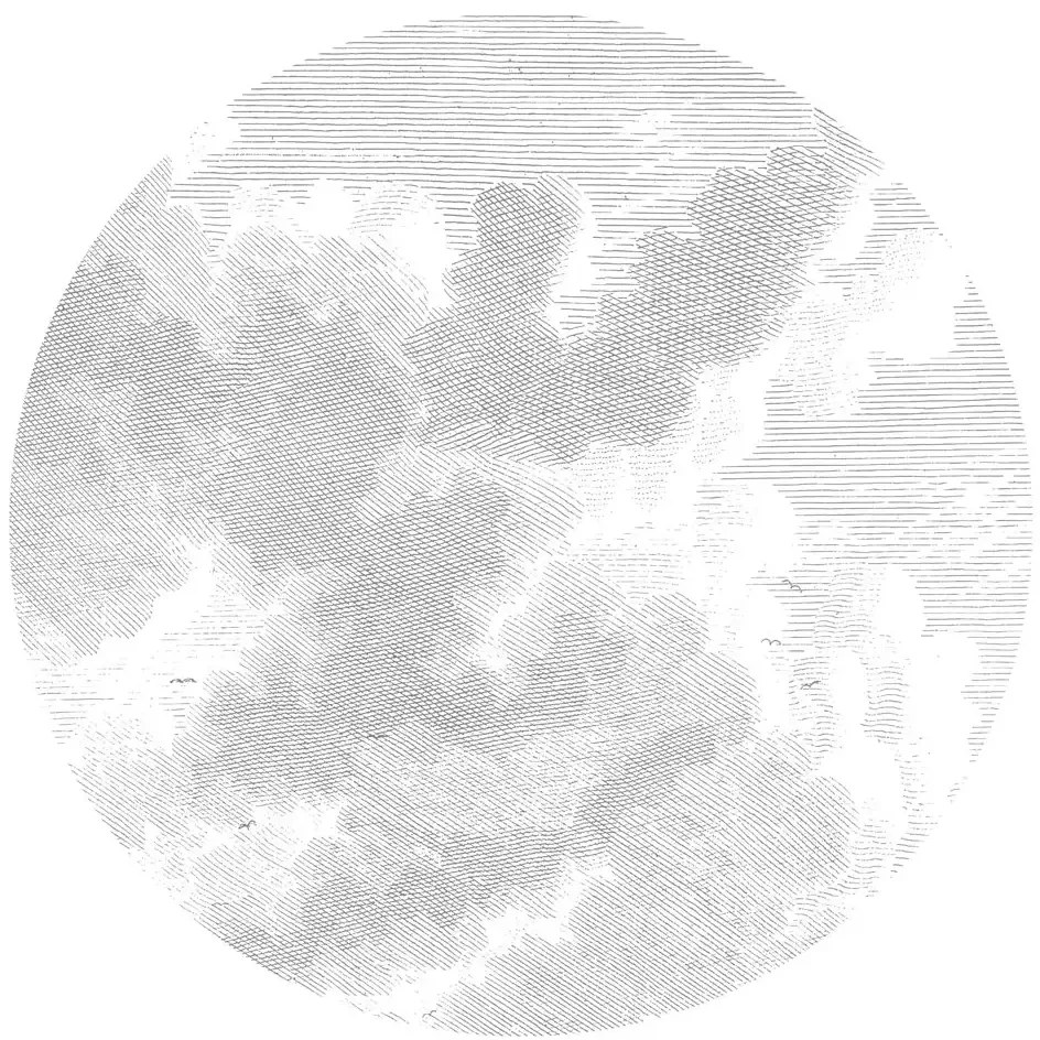 KEK Amsterdam Carta da parati panoramica Engraved Clouds 2 Circle - M - 1.9m