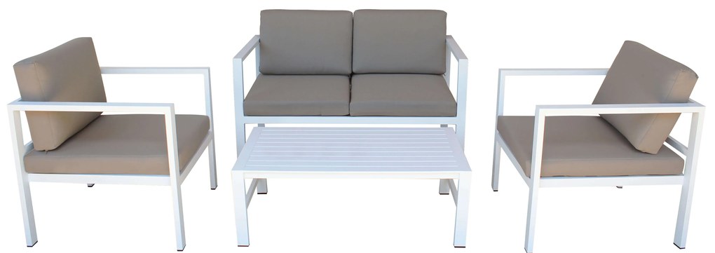 AULUS - salotto da giardino in alluminio 4 posti